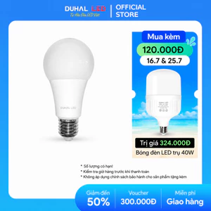 Bóng đèn LED Duhal 3W 5W 7W 9W trụ tròn kín nước, siêu sáng tiết kiệm điện Duhal - KBNL