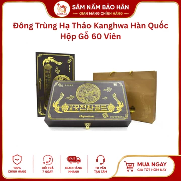 Đông Trùng Hạ Thảo Kanghwa Hàn Quốc Hộp Gỗ 60 Viên, Phòng ngừa tại biến, đột quỵ