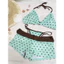 NUNG NIU - Bộ Bikini 3 Món Xanh Mint Chấm Bi Trendy Mùa Hè 2026