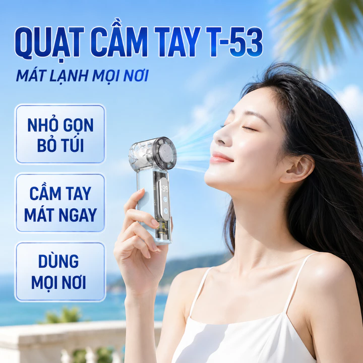 Quạt mini cầm tay, quạt làm mát không khí, quạt phun sương, quạt mini xách tay, quạt tích điện để bàn