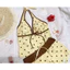 BIGSIZE - Sẵn S Bikini Butter Polka Trendy Cổ Yếm Chấm Bi