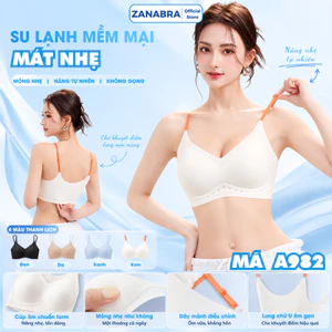Áo ngực nữ không gọng cao cấp không mắc cài, áo lót nữ đúc su mềm mại ZANABRA A01