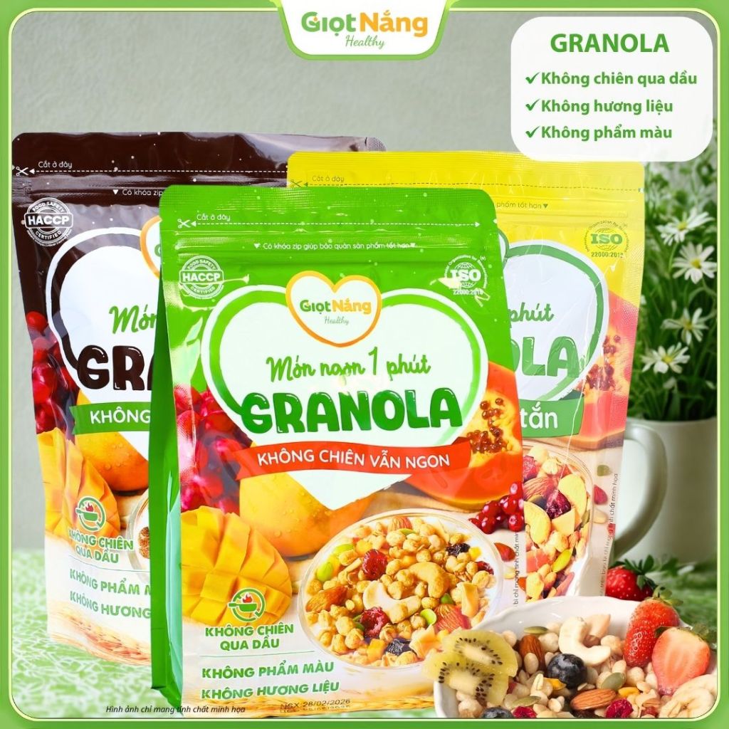 [Giọt Nắng Live] Granola Ngũ Cốc Sạch Lành Thực Phẩm Khô Nhu Yếu Phẩm từ Nông Sản Giọt Nắng Dịp Tết Trung Thu
