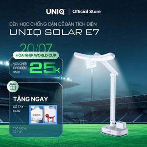 Đèn đọc sách để bàn làm việc UNIQ Solar E7 đèn học chống cận thị tích điện LED bảo vệ mắt cho bé có sạc pin