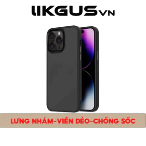 Ốp Lưng Nhám Chống Vân Chính Hãng LIKGUSVN Dùng Cho IP11->16Promax Viền Dẻo TPU Chống Sốc Độ Cao 2M
