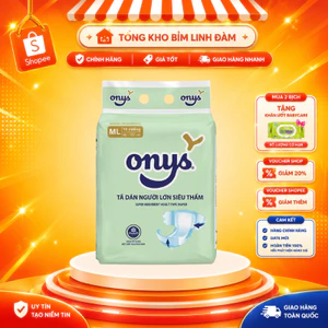 Tã dán ONYS, Phú Đạt size M/L10/xl10 cho người già có vách ngăn chống tràn, tã dán an tâm size m8/l8/xl8