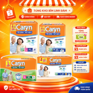 tã bỉm dán/quần caryn ngày và đêm cho người già,mẹ sau sinh M/l10-M18-L18-ml18+2