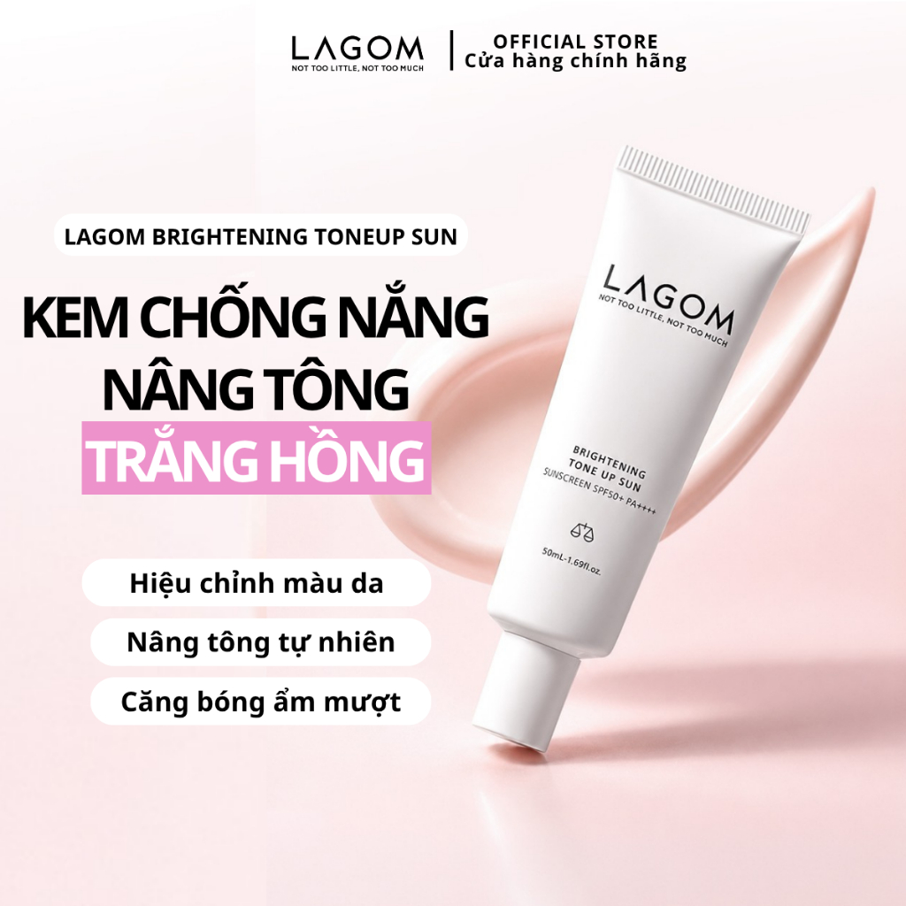 Kem chống nắng nâng tông LAGOM Brightening Tone Up Sun SPF50+, PA++++
