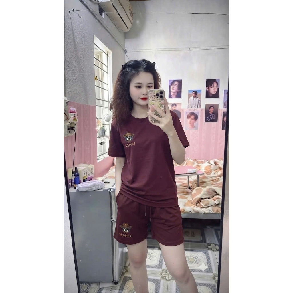Bộ Cộc nam nữ mùa hè basic SDQ2 ThêuCao Bồi cao cấp unisex form rộng thoải mái thoáng mát - ảnh 2