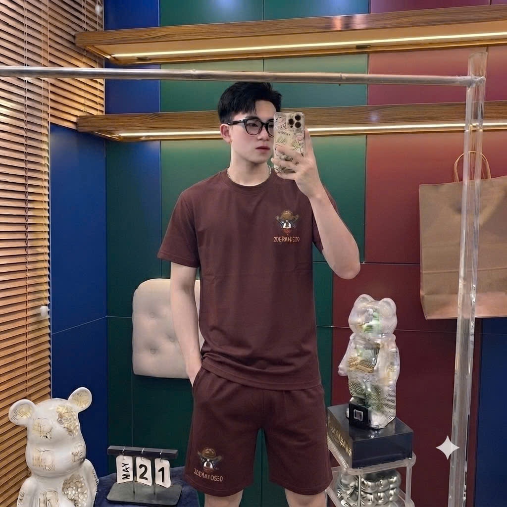 Bộ Cộc nam nữ mùa hè basic SDQ2 ThêuCao Bồi cao cấp unisex form rộng thoải mái thoáng mát - ảnh 3