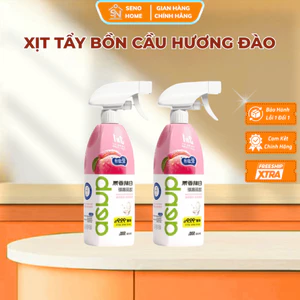 Chai Xịt Tẩy Rửa Bồn Cầu Hương Đào Làm Trắng Phòng Tắm Gia Đình Và Làm Sạch Bụi Bẩn Nước Vệ Sinh Hương Thơm. SENOHOME