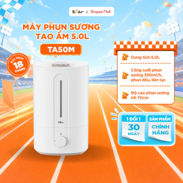 Máy Phun Sương Tạo Ẩm Bear Máy Tạo Độ Ẩm Phun Sương 2 Chế Độ Máy Phun Sương Làm Mát Máy Xông Dung Tích 5L SB-TA50M
