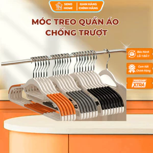 ✅️[COMBO 50 Móc] Treo Quần Áo Chống Trượt Xoay 360, Móc Áo Nhựa Dẻo ABS Chịu Lực Phơi Đồ Chịu Được Nặng SENOHOME