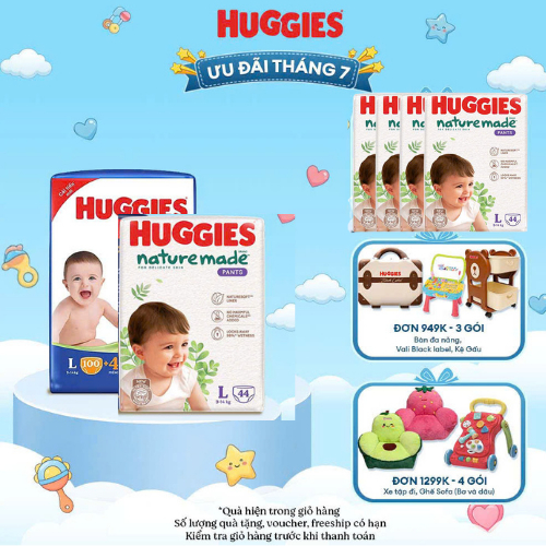 Bỉm Tã quần Huggies Tràm trà Mega Jumbo Dán NB70/S80/M76 Quần M102+4/L100+4/XL84+4/XXL76+4