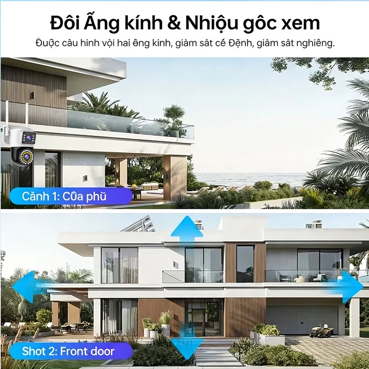 YISUNYU 2.4G WiFi Camera giám sát，Camera Wi-Fi ngoài trời, xoay 360°, tầm nhìn ban đêm có màu – 7