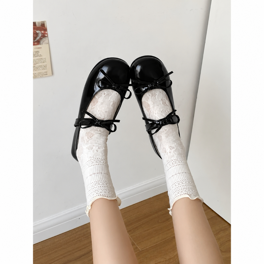 Giày búp bê lolita 2 Quai Nữ Thời Trang mũi vuông WINDY BB-0247 BB-0248 BB-0249 | BigBuy360 - bigbuy360.vn