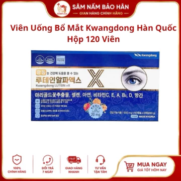 Viên Uống Bổ Mắt Kwangdong Hàn Quốc Hộp 120 Viên, Bảo Vệ Sức Khỏe Đôi Mắt Giúp mắt khỏe mạnh và chống mỏi mắt, mờ mắt