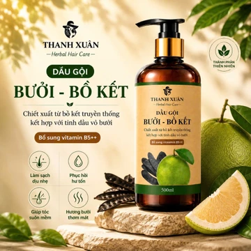 Dầu gội bồ kết bưởi, dầu gội thiên nhiên, dầu gội thảo mộc, dầu gội thanh xuân