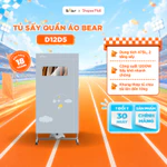 Tủ Sấy Quần Áo Bear Tủ Vải Máy Sấy Sưởi Gấp Gọn 2 Tầng 475L Sấy Khô Nhanh Công Suất 1200W Diệt Khuẩn Hẹn Giờ HGJ-D12D5 — ảnh 1
