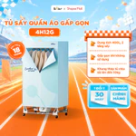 Tủ Sấy Quần Áo Bear Máy Sấy Đồ Gấp Gọn Sấy Khô Nhanh Kháng Khuẩn Tiện Dụng Cho Gia Đình Công Suất Lớn PCD-4H12G — ảnh 1