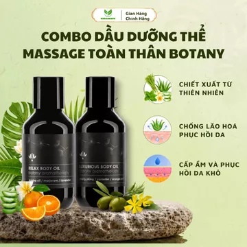 Dầu massage Botany Úc cao cấp, Tinh dầu massage body & Dầu massage mặt chiết xuất từ thiên nhiên