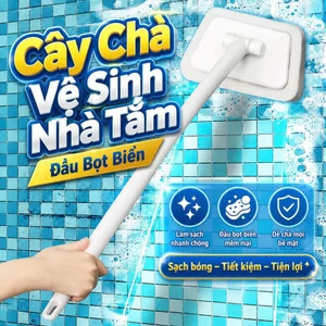 Cây chà vệ sinh nhà tắm đầu bọt biển có thể tháo rời thay thế 56x13.5cm