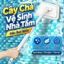 Cây chà vệ sinh nhà tắm đầu bọt biển có thể tháo rời thay thế 56x13.5cm