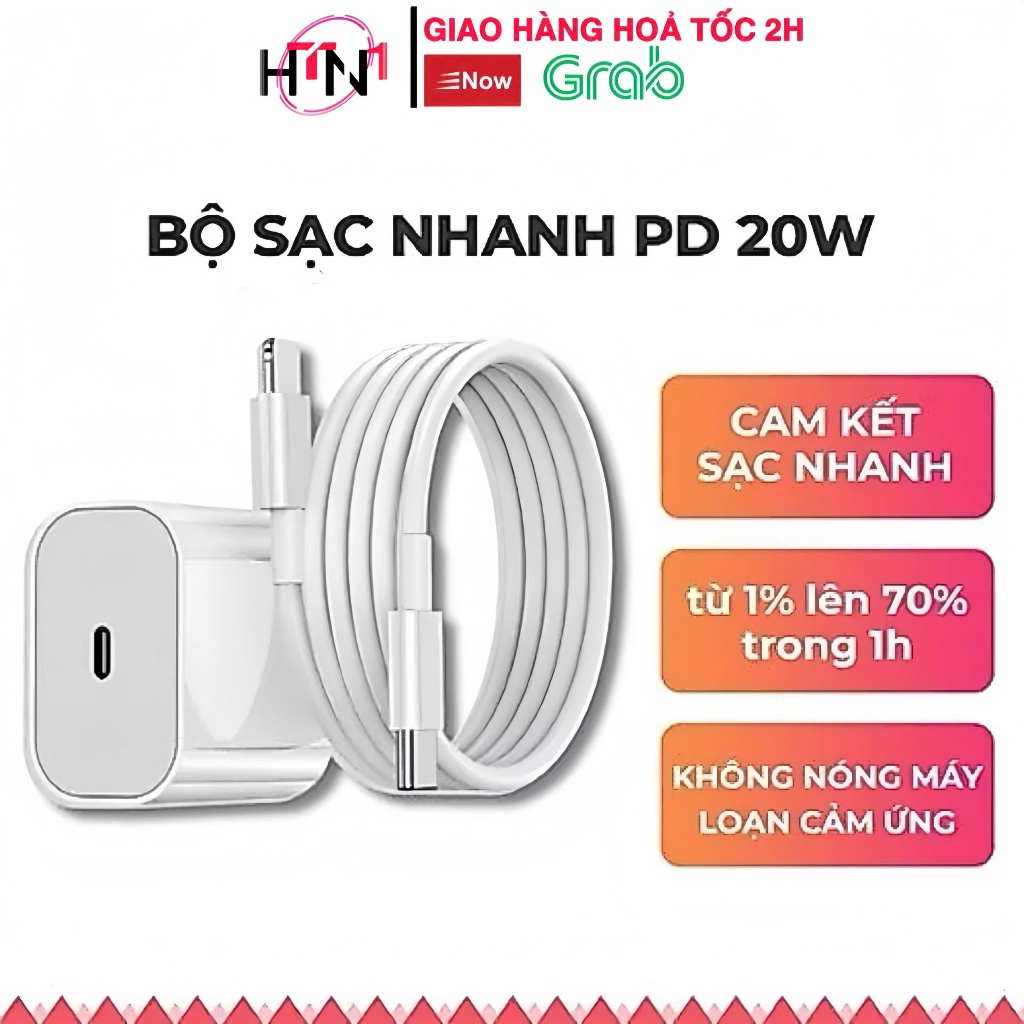 Bộ Sạc nhanh PD 20W Không Nóng Máy, Tốc độ ổn định bảo hành 12 tháng