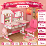 Bộ bàn học sinh SKYA C051 bàn học thông minh cho bé chống cận chống gù điều chỉnh được độ cao có giá sách ngăn đựng đồ — ảnh 4