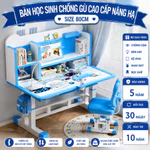 Bộ bàn học sinh SKYA C061 bàn học thông minh cho bé chống cận chống gù điều chỉnh được độ cao có giá sách ngăn đựng đồ — ảnh 4