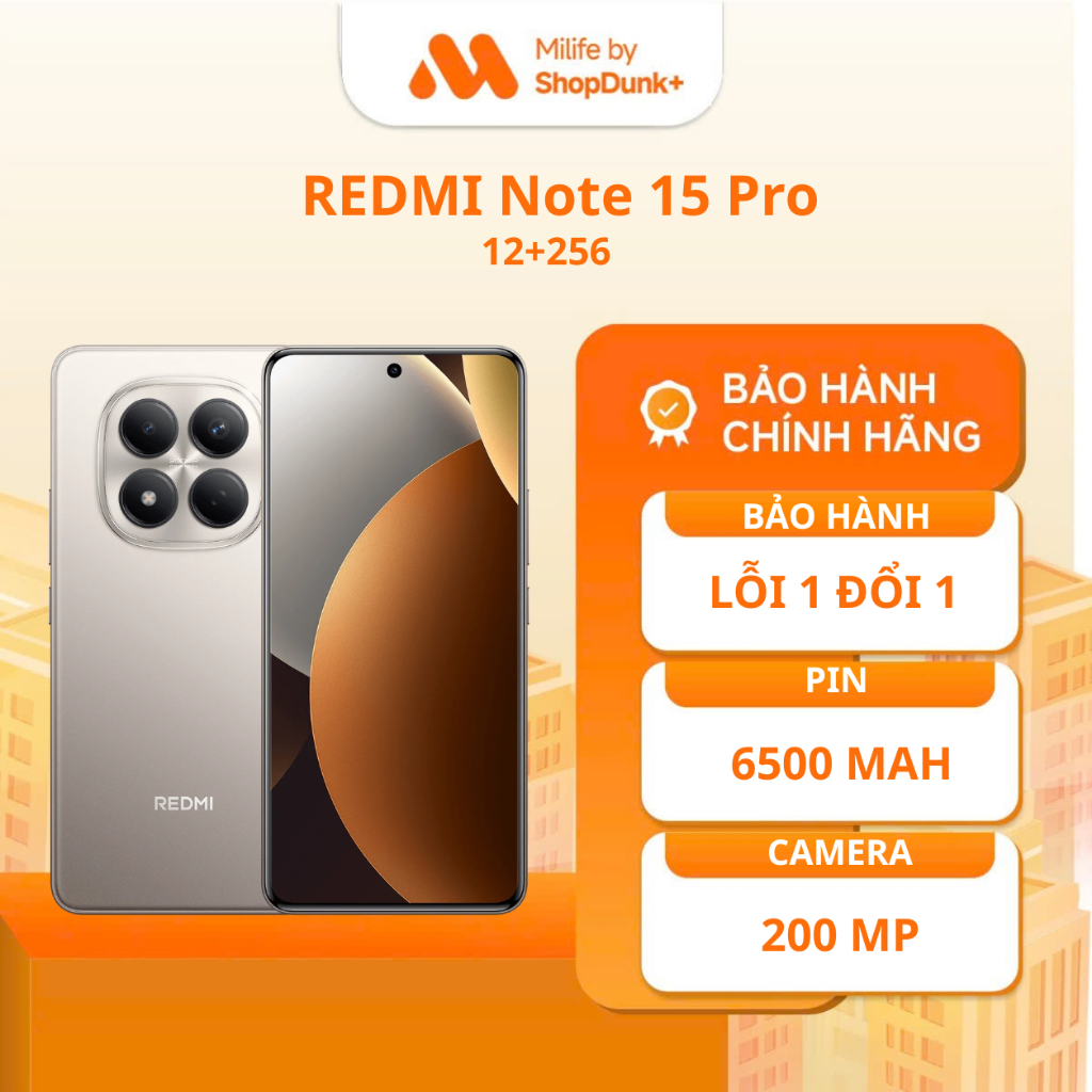 Điện Thoại Xiaomi Redmi Note 15 Pro ( 8+256GB | 12+256Gb) Chính Hãng | Bảo Hành 18 Tháng