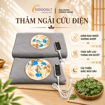 Thảm Ngải Cứu Điện Cao Cấp - Đệm Sưởi Ngải Cứu Đông Y Hỗ Trợ Giảm Đau Vai Gáy Xương Khớp Và Toàn Thân (DIDOOGLT)