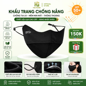 Khẩu trang chống nắng chống tia UV HGMART chất liệu bằng lụa mềm mịn mát thông thoáng [ HÀNG NHẬP KHẨU ]