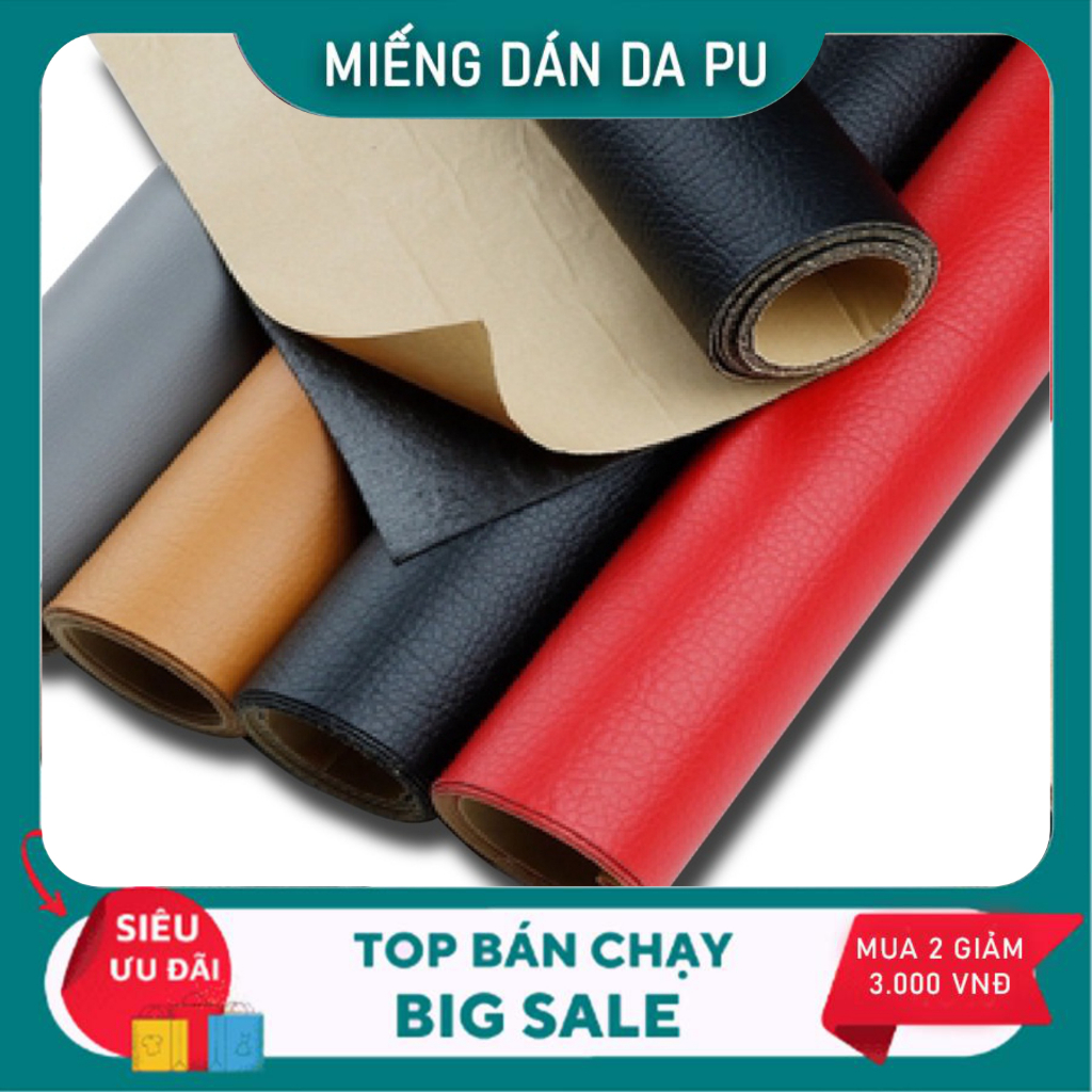 (Độ Dày 0.5mm) Da dán ghế sofa da PU dán đồ da tự dính cỡ lớn bọc ghế sofa nội thất ô tô ghế gội đầu