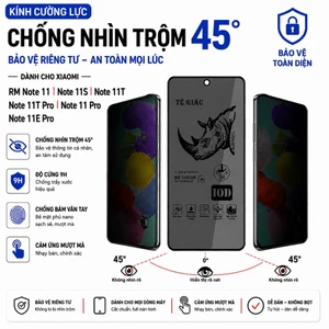 Kính cường lực chống nhìn trộm 45 độ full màn Dành Cho Redmi Note 11 Note 11S Note 11T Pro Note 11 Pro Note 11E Pro