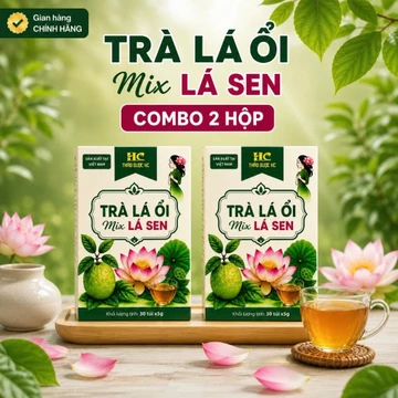 Trà Lá Ổi Lá Sen Túi Lọc Chính Hãng Hộp 30 Túi x 5g - Trà Thảo Mộc Dùng Hằng Ngày