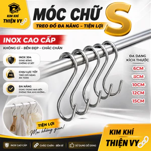 Bịch 10 Móc Treo Chữ S INOX 304 , Treo Đồ Đa Năng - Kim Khí Thiện Vy