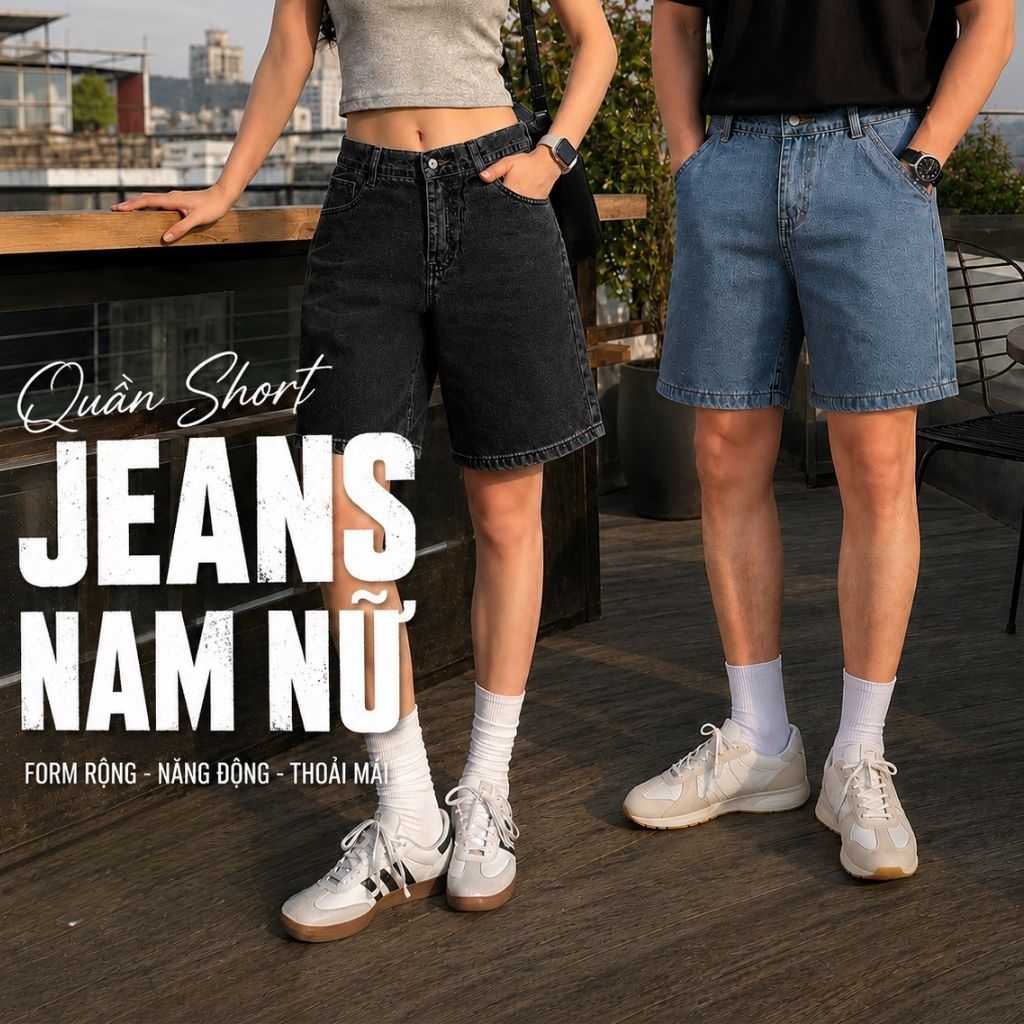 [XẢ KHO] Quần short jean nam ZGO quần jean ống rộng form trên gối chất vải jean dày dặn QZG04
