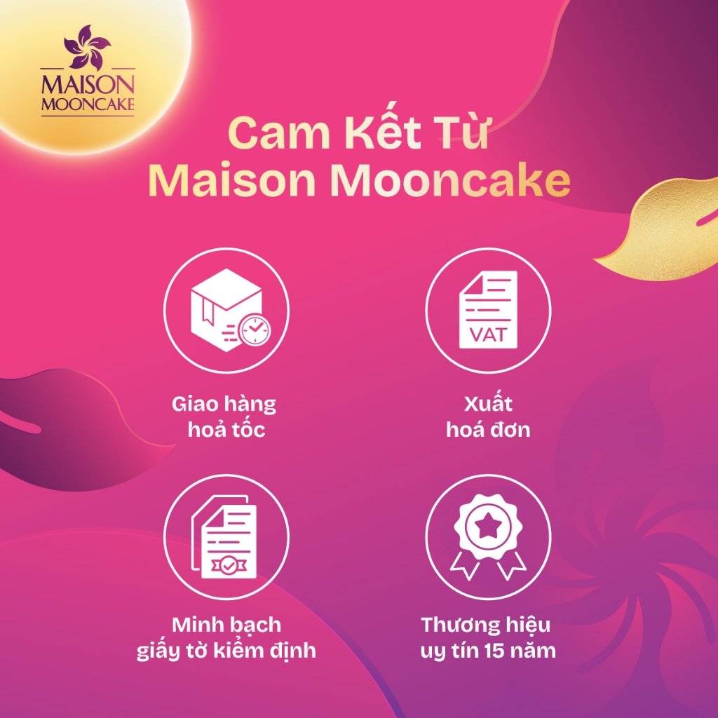 [ Đang hot ]Bánh Trung thu cao cấp - Maison Mooncake - Hứng Khởi- Set 08 bánh nướng x 80g - Vỏ mỏng, Vị ngọt dịu | BigBuy360 - bigbuy360.vn