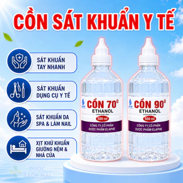 Cồn sát khuẩn y tế Cồn 70, 90 độ sát khuẩn tay làm Nail Spa Xịt khử khuẩn giường nệm nhà cửa đồ dùng