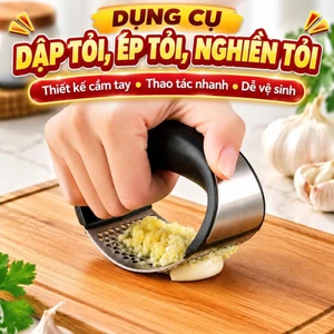 Dụng cụ dập tỏi, ép tỏi, nghiền tỏi inox, dụng cụ nghiền tỏi bằng thép không gỉ Garlic Press