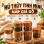 Hũ thuỷ tinh mini nắp giả gỗ đựng gia vị cà phê trà thảo mộc