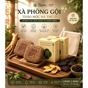 (Combo 2 Hộp) DONAN Dầu Gội dược liệu 2in1 Hà Thủ Ô Dầu Gội / Thảo mộc Dầu Gội , Giảm Gãy Rụng / Donan xà phòng 90g