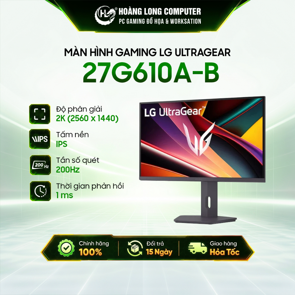 Màn Hình LG UltraGear 27G610A-B 27 Inch 2K 200Hz IPS 1ms Chuyên Game Chính Hãng
