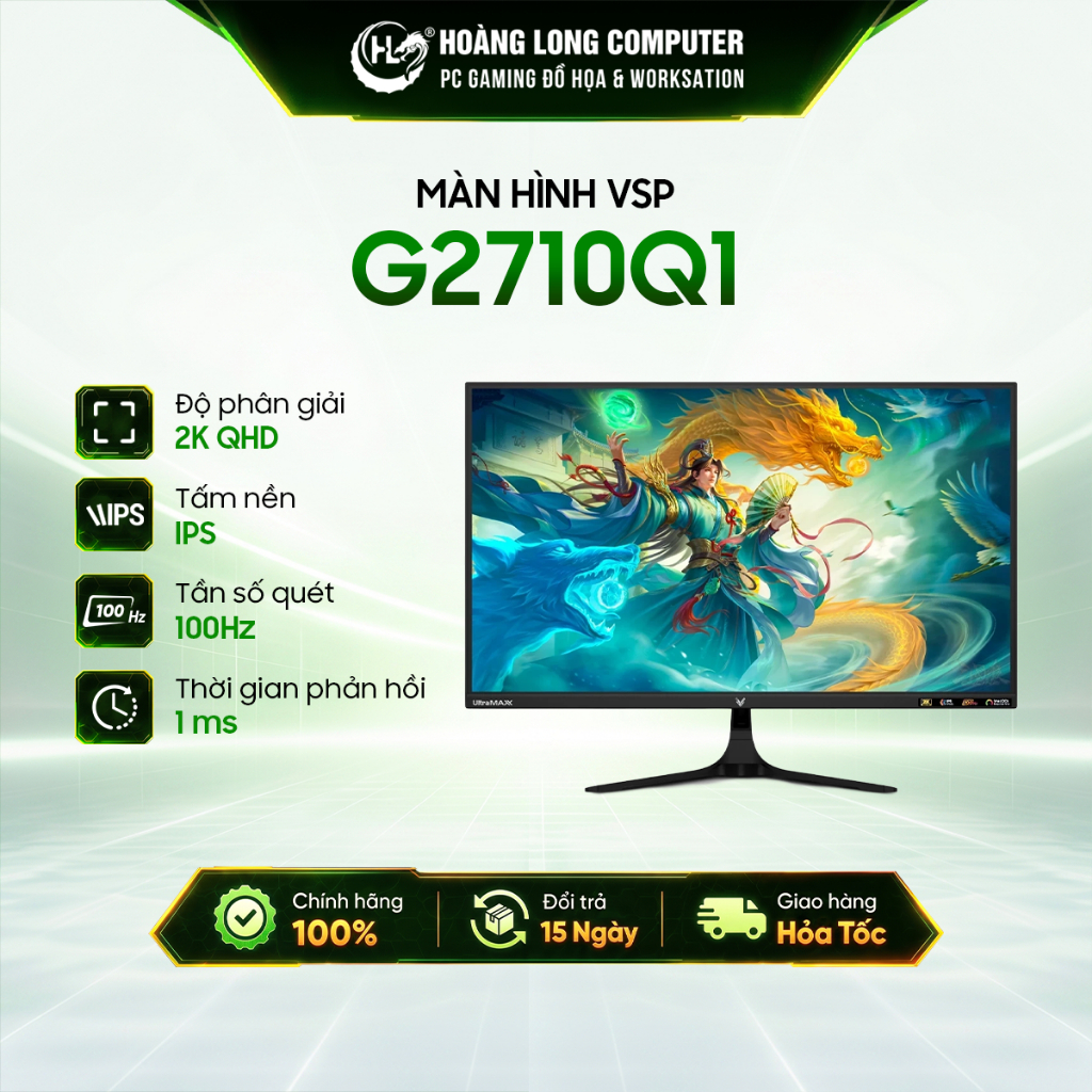 Màn Hình VSP G2710Q1 27 Inch 2K 2560x1440 IPS 100Hz 1ms Sắc Nét Bảo Hành 36 Tháng Chính Hãng