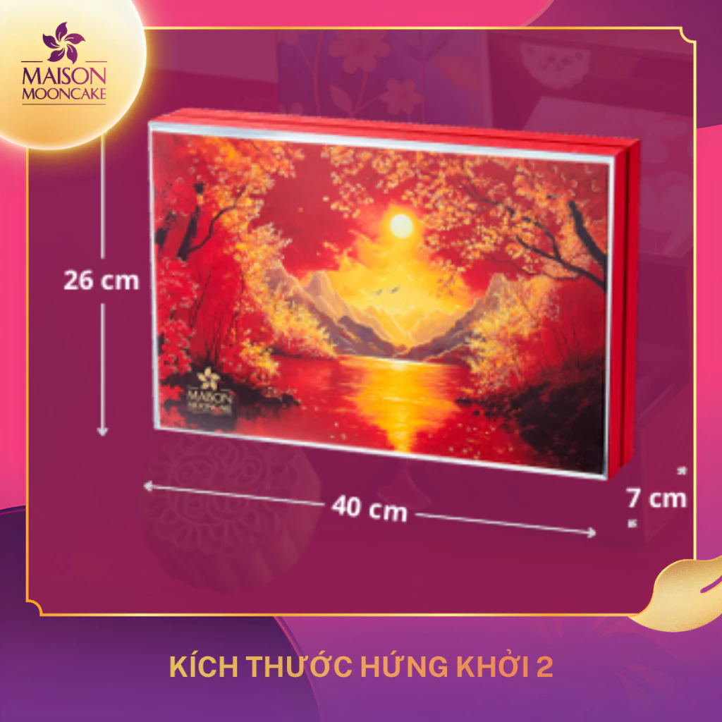 [ Đang hot ]Bánh Trung thu cao cấp - Maison Mooncake - Hứng Khởi- Set 08 bánh nướng x 80g - Vỏ mỏng, Vị ngọt dịu