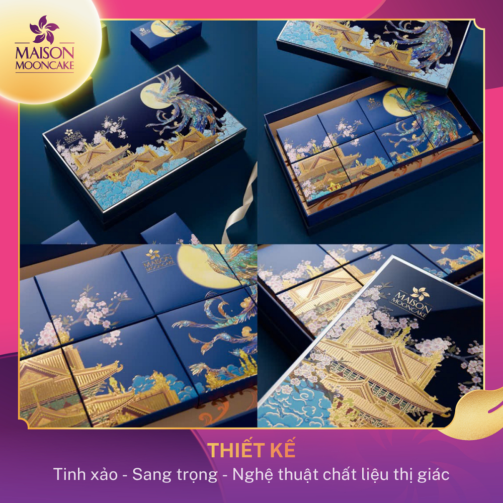 [ Đang hot ]Bánh Trung thu cao cấp - Maison Mooncake - Hứng Khởi- Set 08 bánh nướng x 80g - Vỏ mỏng, Vị ngọt dịu | BigBuy360 - bigbuy360.vn