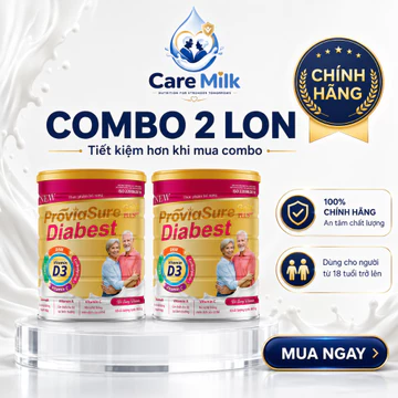 Combo 2 Lon Sữa Proviasure Diabest Dùng Cho Người Tiểu Đường , Ổn Định Đường Huyết Cho Người Già