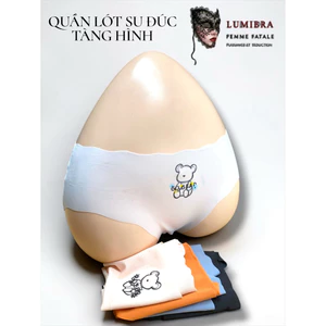 Set 3/5 Quần Lót Nữ Su Lạnh Không Viền Họa Tiết Gấu, Mỏng Mát Co Giãn