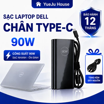Sạc laptop Dell type c sạc thường công suất 90w sạc dell type c 90w bảo hành 24 tháng
